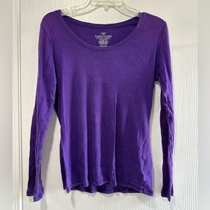 Faded glory women’s long sleeve purple shirt size small - great condition